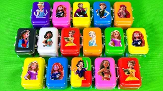 Finding Disney Princesses Slime With Mini Suitcases - Satisfying Slime ASRM