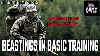 BASIC TRAINING RECRUIT Q&A PART 3 - BEASTINGS IN THE BRITISH ARMY - FIRST FEW DAYS OF ITC CATTERICK