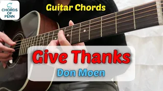 Give Thanks Guitar Chords | Don Moen (Acoustic Guitar Cover)
