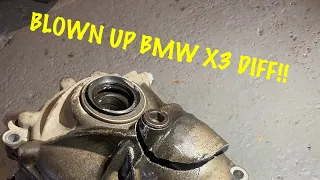 BLOWN UP BMW XDRIVE X3 FRONT DIFF, SHOCKING NEVER SEEN BEFORE