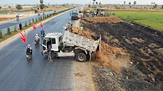 Perfectly First Starting New Project FillLand By mini Bulldozer with 5ton truck