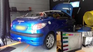 Peugeot 206CC 2.0 Chiptuned dyno run