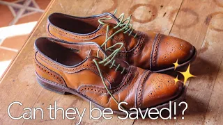 RESTORING OLD ALLEN EDMONDS STRANDS- Shoe Restoration Tutorial and Shine.