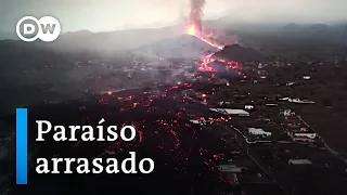 La lava se traga la tierra en La Palma