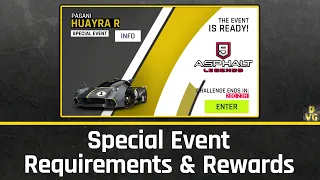 Asphalt 9 | Pagani Huayra R Special Event | All Requirements + Rewards