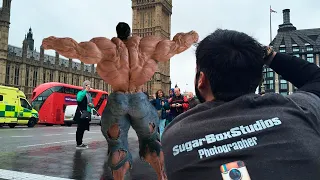 When a Bodybuilder Goes Outside