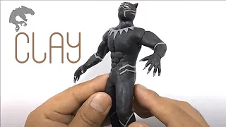 How to make BLACK PANTHER with plasticine or clay in steps - My Clay World