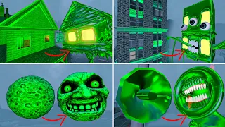 EVERYTHING TURNED INTO EMERALD MONSTERS | HOUSE HEAD, MEGAPHONE, SCARY MOON, LIVING BUILDING