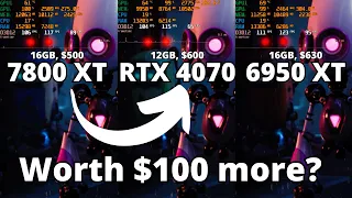RX 7800XT vs RTX 4070 vs RX 6950 XT- In the newest games!!! (Starfield, Unreal Engine 5, and More!)