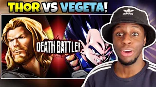 DOES HE STAND A CHANCE? | Thor VS Vegeta (DEATH BATTLE!) REACTION!