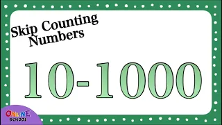 Skip Counting 10-1000, Numbers 10-1000, Skip Numbers 10-1000, Flashcard Skip Counting 10-1000