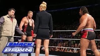 Jack Swagger engages in an in-ring stand-off with Rusev: SmackDown, July 4, 2014