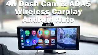 Advanced higher 10.26inch Carplay & Android Auto with 5G WiFi and AUX and 4K ADAS Cam-Adinkam V30S!
