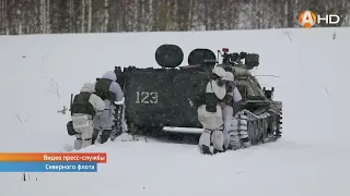 Мотострелки Северного флота участвуют в очередных учениях