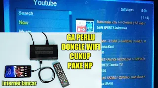 CARA MENYAMBUNGKAN WIFI PAKE HP &KABEL DATA KE SET TOP BOX MEREK SUPER HD