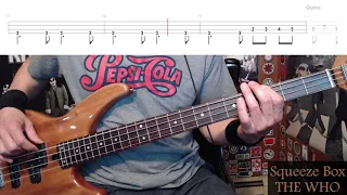 Squeeze Box by The Who - Bass Cover with Tabs Play-Along
