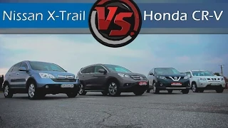 Битва поколений. Nissan X-Trail vs Honda CR-V 2015