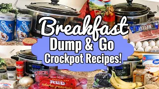 4 DUMP & GO CROCKPOT BREAKFAST IDEAS | SIMPLE & TASTY SLOW COOKER RECIPES | JULIA PACHECO