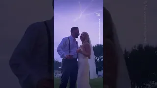Meteorologists Takes Wedding Photos With Lightning Backdrop