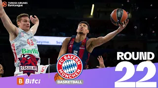 Hunter's dunk show leads Bayern to ninth win! | Round 22, Highlights | Turkish Airlines EuroLeague