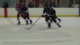 Tyler Rayner with massive open ice hit and hip check vs Eagles