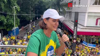 Michelle Bolsonaro discursa na Paulista: "Chegou o momento da libertação"