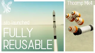 A Fully Reusable Silo-Launched Rocket! (100% Stock) | KSP Cinematic