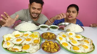 unlimited egg poch and rice eating challenge