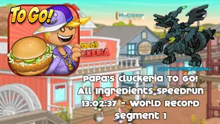 Papa’s Cluckeria To Go! All Ingredients Speedrun - Segment 1 (Rank 10 World Record - 1:31:45)
