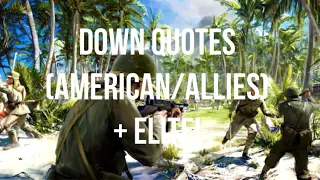 Battlefield V Down Quotes (American/Allies) INCLUDING Elite characters