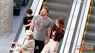 JLo & Ben Affleck take blended family to Century City Mall