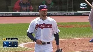 KC@CLE: Kluber fans career-high 11 in complete game