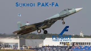 Sukhoi Su-57 Felon (PAK-FA T-50) SPECTACULAR Demo at MAKS 4K UHD