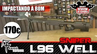 ¡ 80 METROS con un sniper de 170€ ! L96 SAIGO WELL (REVIEW + TEST SHOT) | Airsoft Review en Español