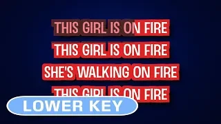 Alicia Keys - Girl On Fire | Karaoke Lower Key