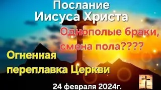 Послание Иисуса Христа "Огненная переплавка Церкви. Однополые браки, смена пола???"  Апостол Слова