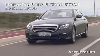 Mercedes-Benz E Class E220d: acceleration 0-100 km/h, 0-200 km/h :: [1001cars]