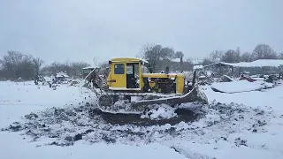 Покатушки на гусеничном тракторе из ссср Т-74