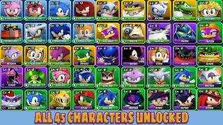 Sonic Forces Speed Battle - All 45 Characters Unlocked Showcase