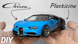 How to make a Bugatti Chiron from plasticine clay with your own hands