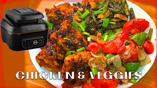 Spicy & Delicious Fried Chicken with Vegetables in Russell Hobbs SatisFry Air & Grill Multi Cooker.