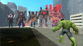 EVOLUTION OF TITAN SPEAKERMAN FIGHT HULK - Skibidi Toilet In Garry's Mod