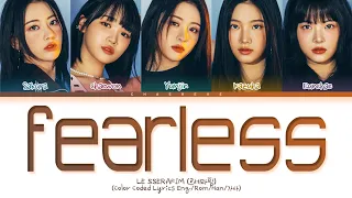 LE SSERAFIM FEARLESS (2023 Ver.) Lyrics (Color Coded Lyrics)