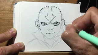 How to draw Aang (THE AVATAR) step-by-step #avatar   #drawing