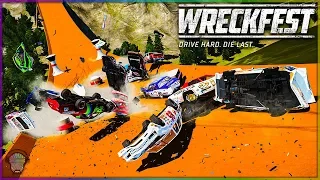 NASCAR HOT WHEELS TRACK MADNESS! | Wreckfest | NASCAR Legends Mod