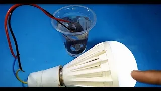 Free energy light bulbs with salt water   Free energy experiment using blades