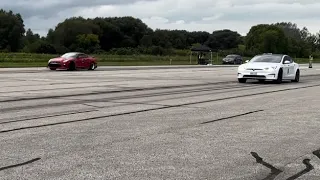 1500HP Nissan GTR vs Tesla Plaid Half Mile Racing