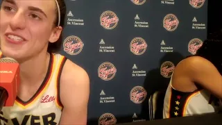 Caitlin Clark, Kelsey Mitchell, coach Christie Sides after Indiana Fever's loss at NY Liberty