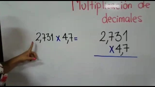 Multiplicación de dos decimales