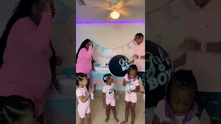 After 4 Girls 👧🏽 Now… #boyorgirl #genderreveal #genderparty #short #viral